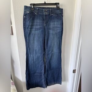 White House Black Market Blue Trouser Leg Jeans with Classic Style